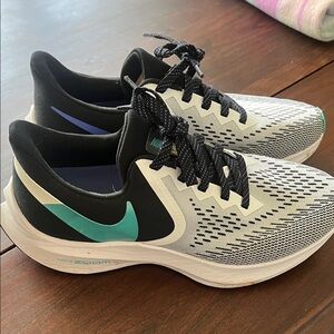 Nike ZOOM Women’s Running Shoes - Black, White & Teal Accents